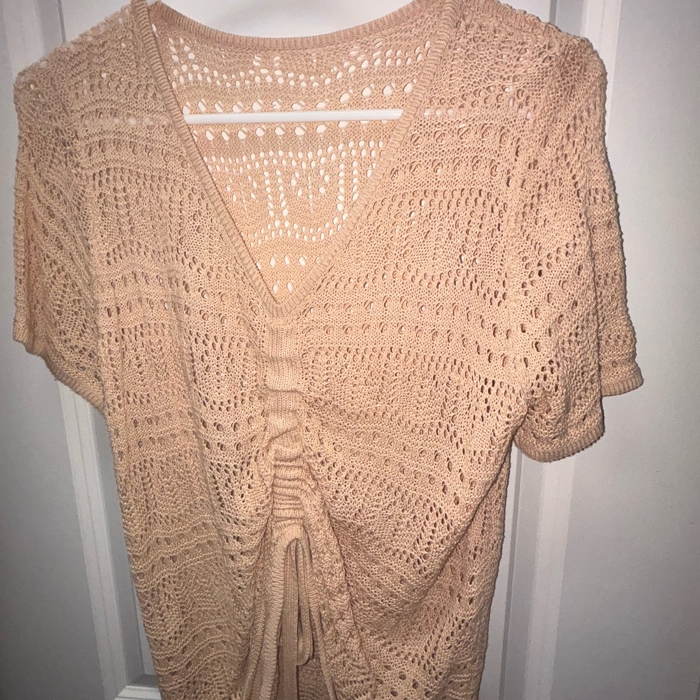 ✨New✨Beige Knit Short Sleeve Top